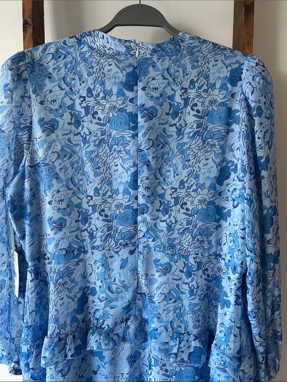 Hyacinth House Sky Blue Floral Long Sleeve Dress - Picture 5 of 8